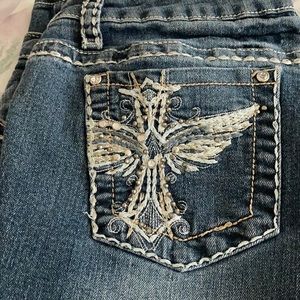 Women’s Embroidered, Jeweled Earl Jeans. Sz 14